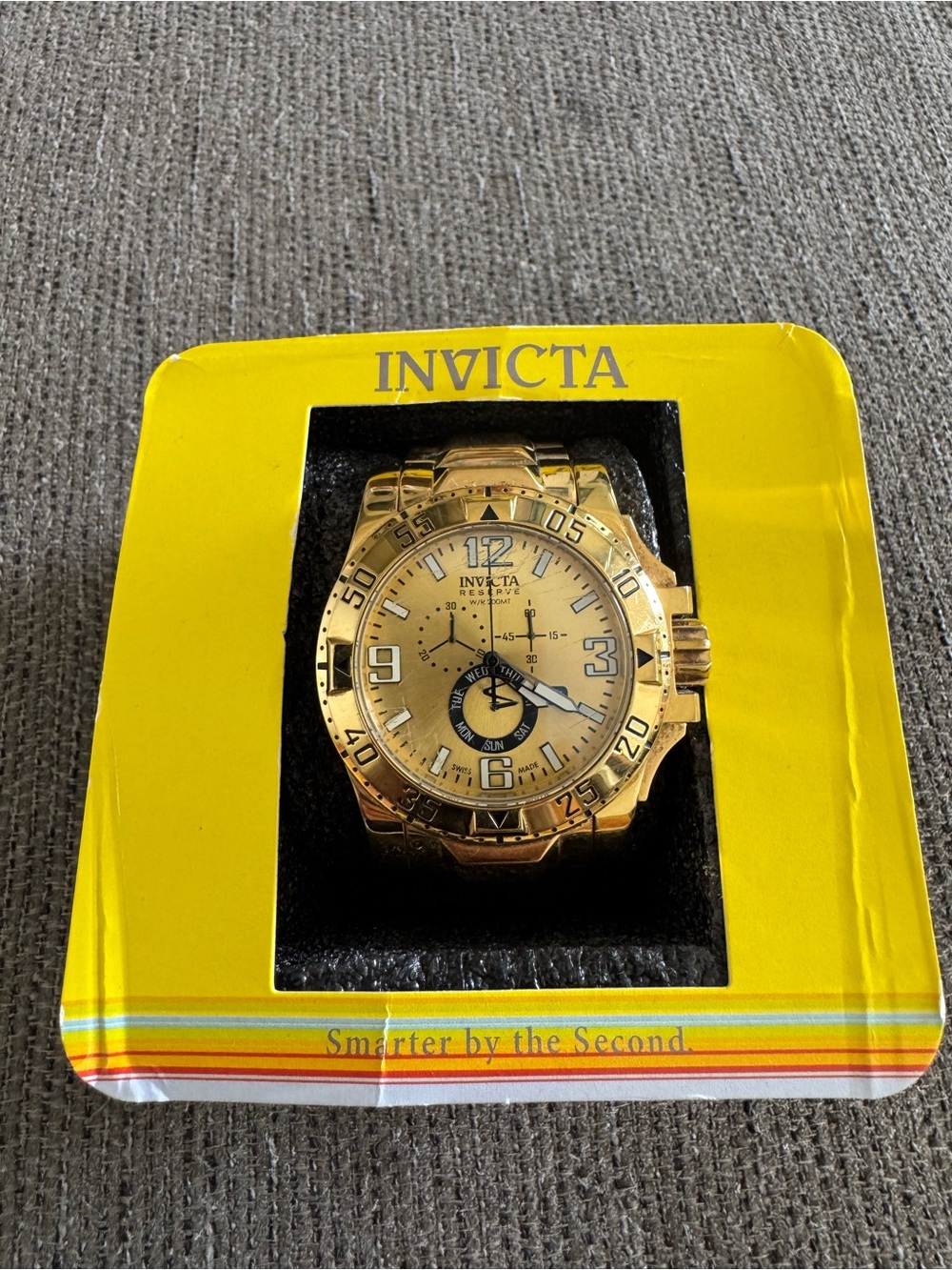 Invicta Excursion Gold Men's Chronograph Watch with Champagne Dial